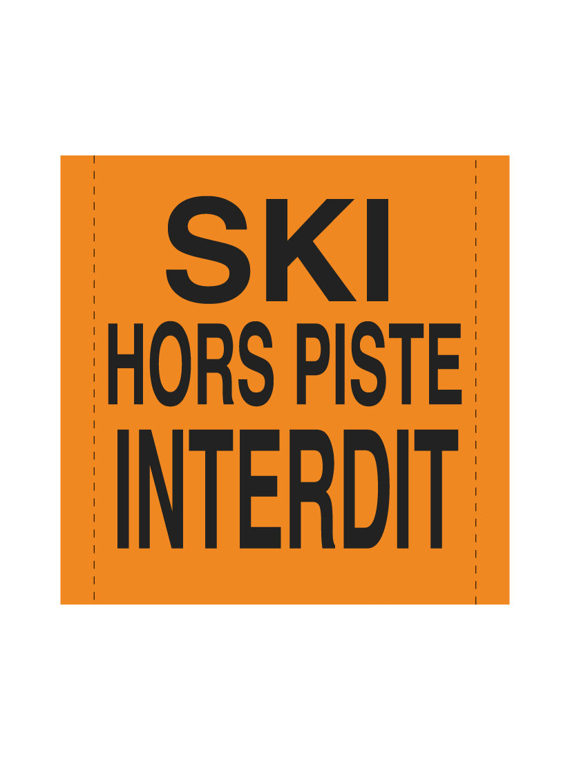 Bannière en treillis PVC Ski hors piste interdit