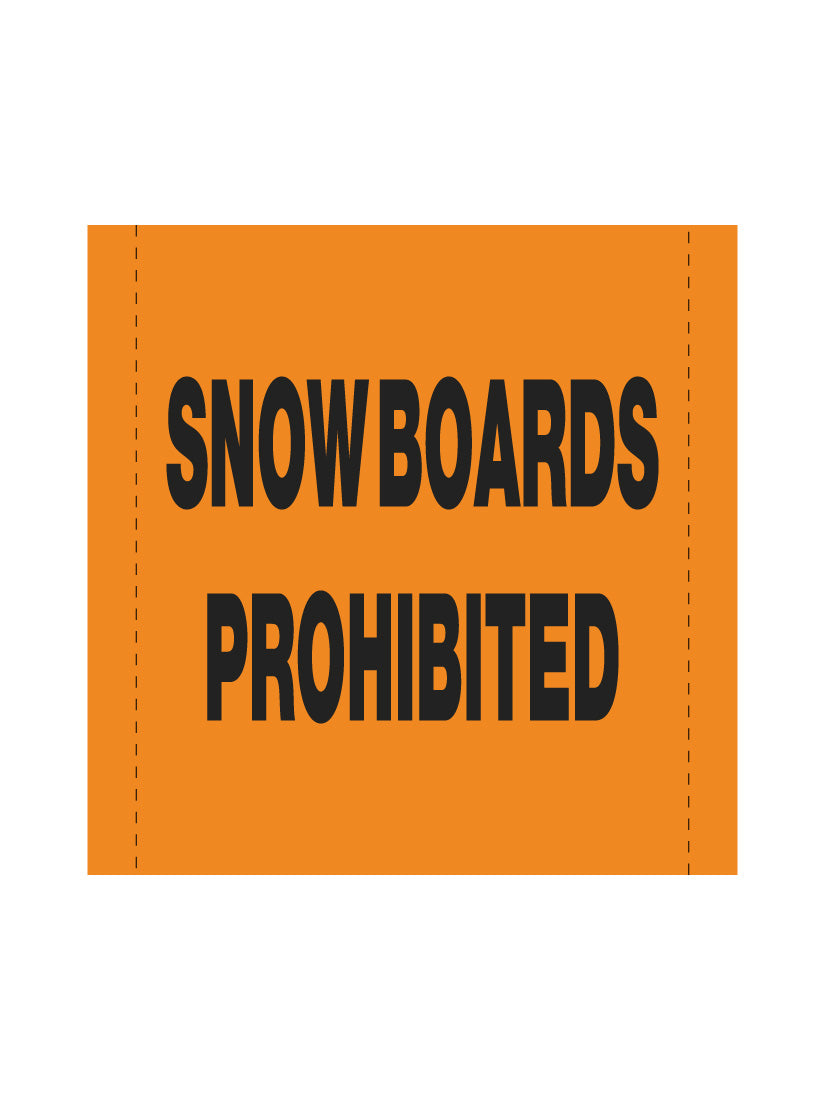 PVC lattice banner Snowboards prohibited