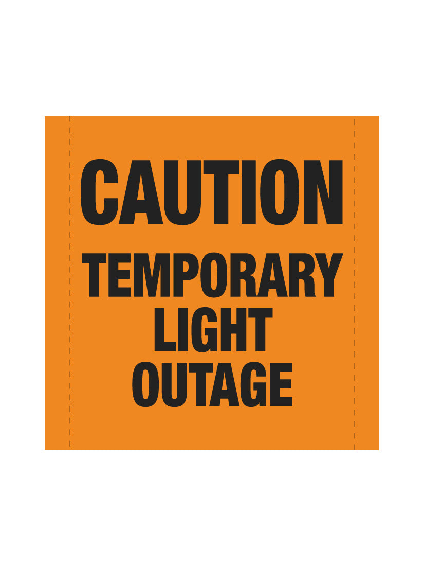 Bannière en treillis PVC Attention extinction temporaire