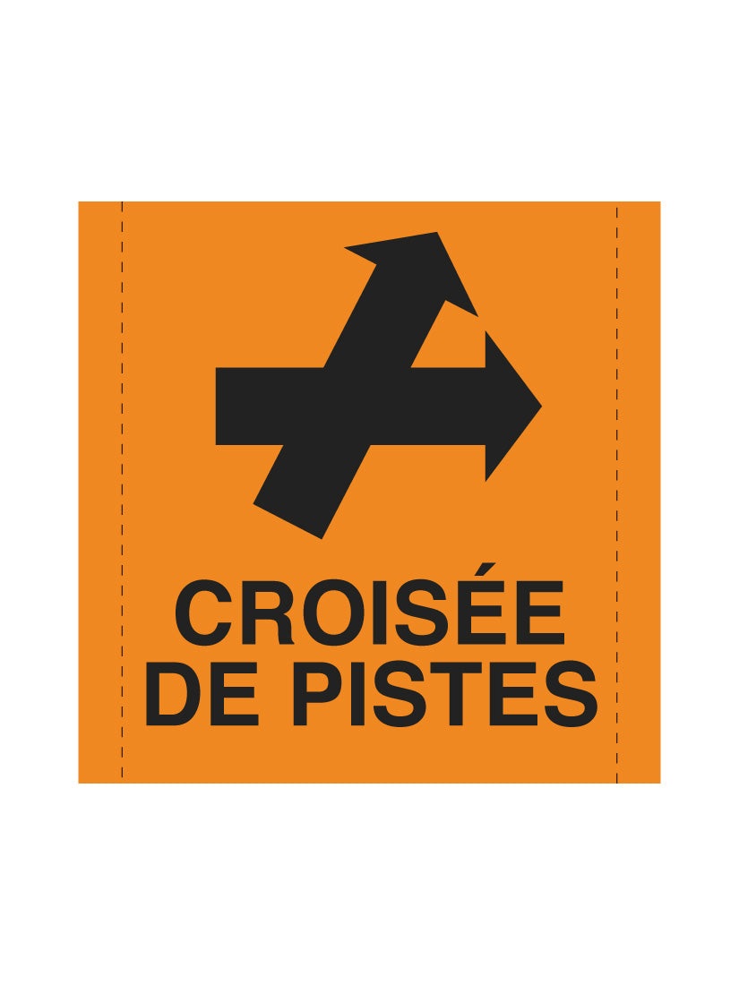 Bannière en treillis PVC Croisée de pistes (Droite)
