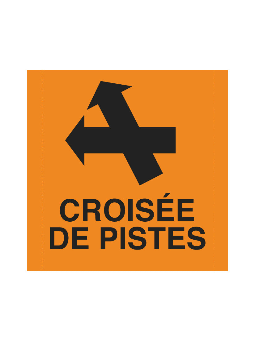 Bannière en treillis PVC Croisée de pistes (gauche)