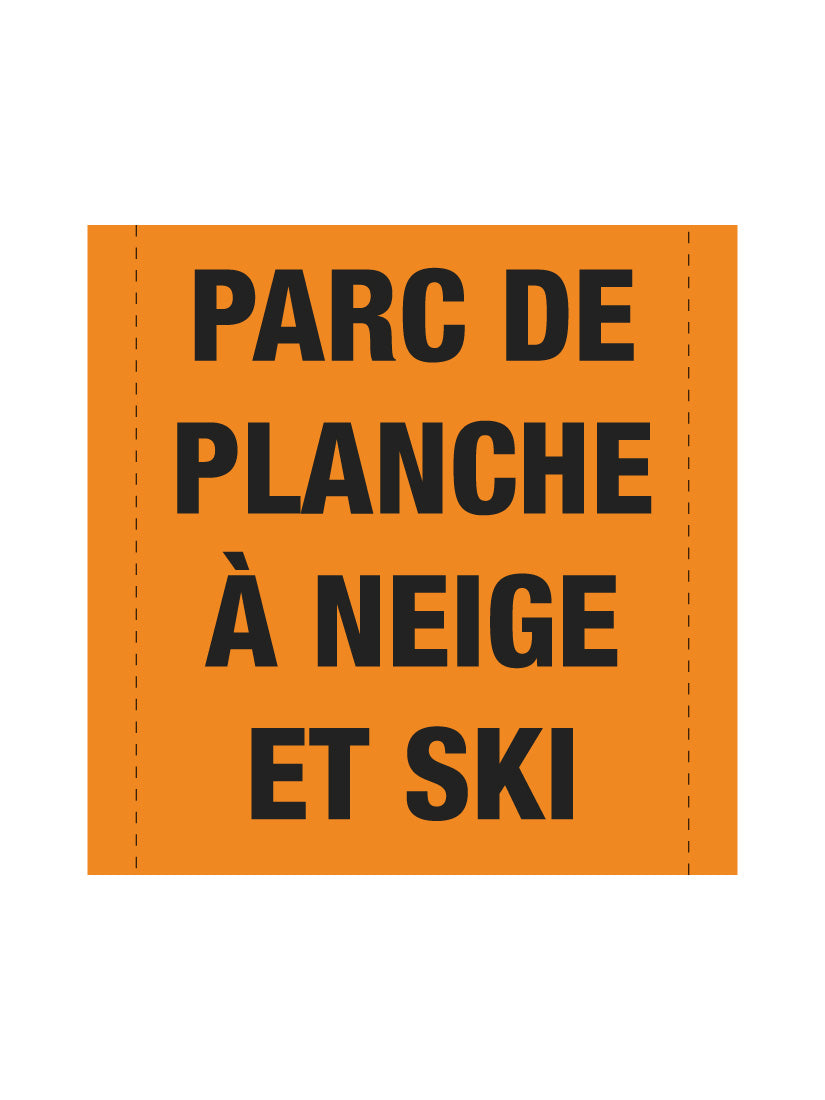 Bannière en treillis PVC Parc de planche à neige et ski