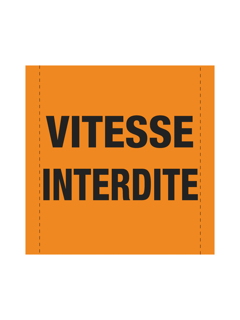 Bannière en treillis PVC Vitesse interdite