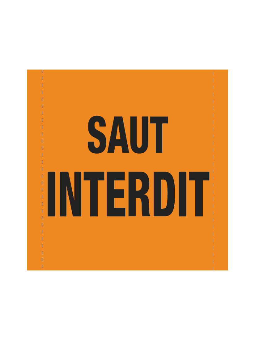 Bannière en treillis PVC Saut interdit