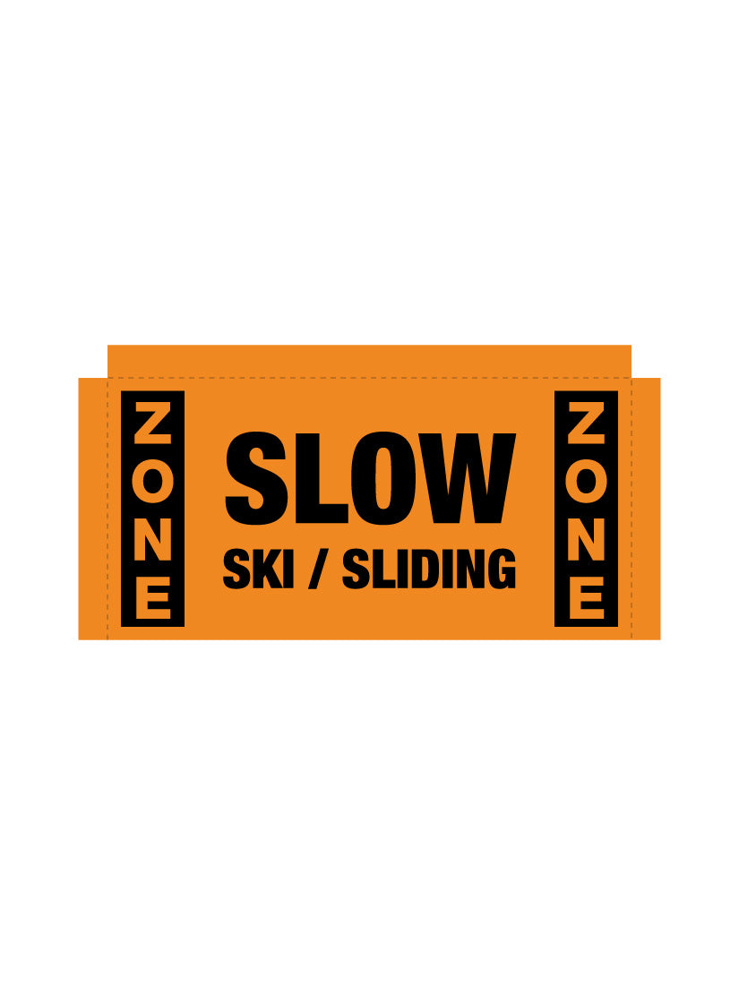 Bannière en treillis PVC Ralentissez ski/glisse