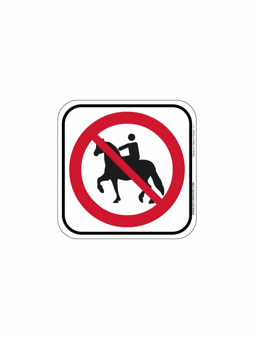 No Horses Allowed Sign