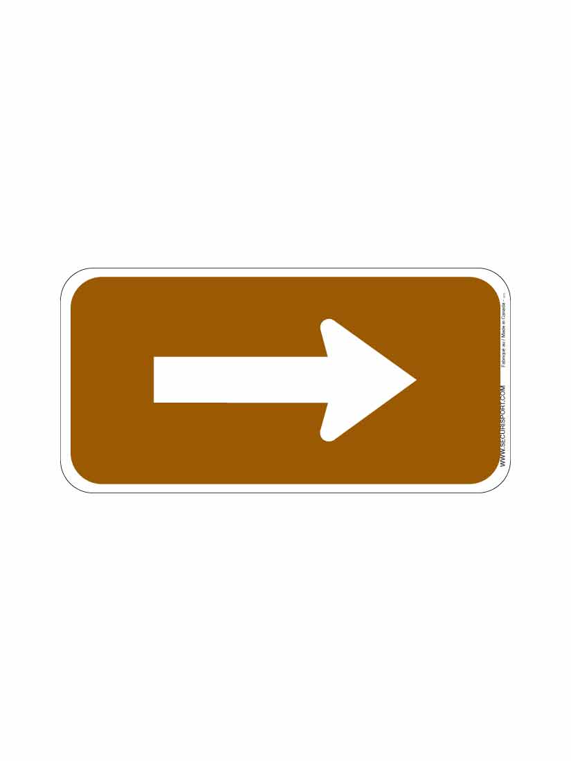 Brown Right Arrow Sign