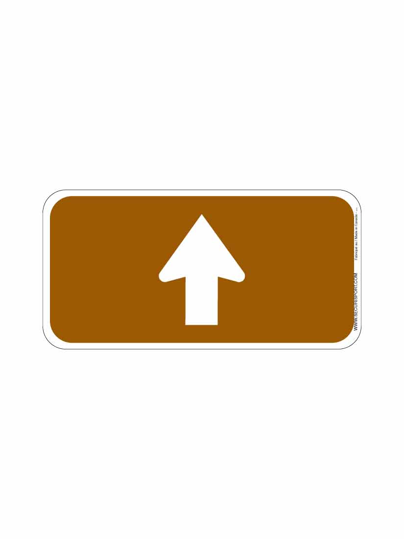 Brown Up Arrow Sign