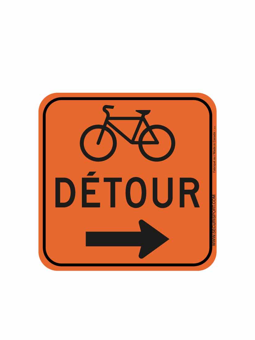 Left Detour Sign