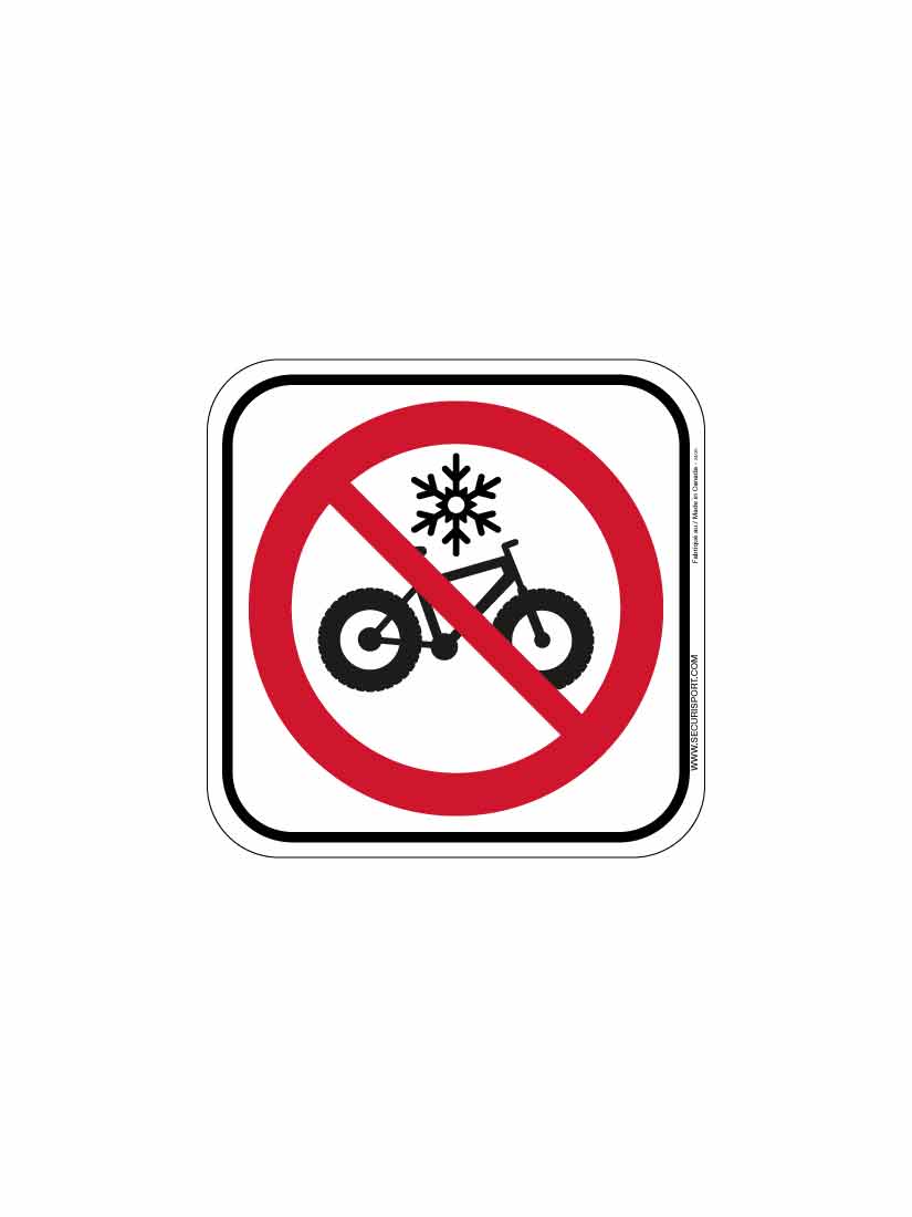 Fatbike prohibited sign