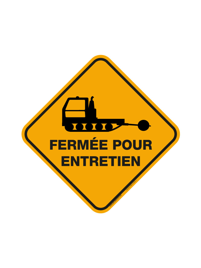 Panneau Fermée pour entretien #4016