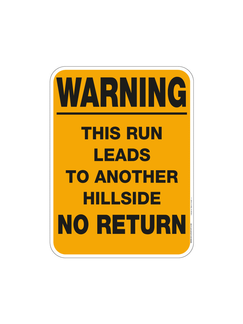 Panneau Autre versant - retour impossible