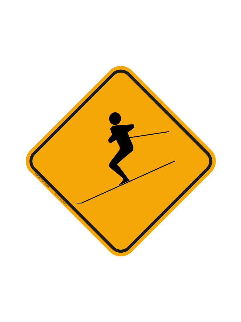 Panneau Piste de ski alpin