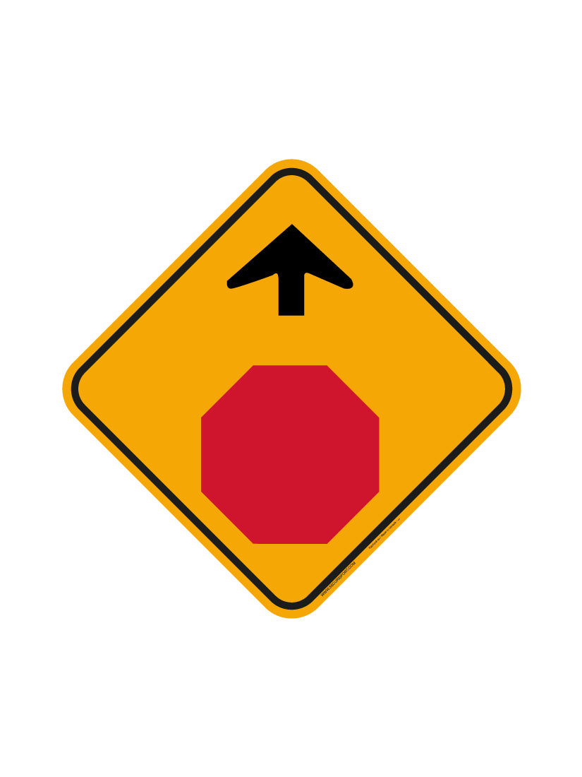 Panneau Stop à l'avant