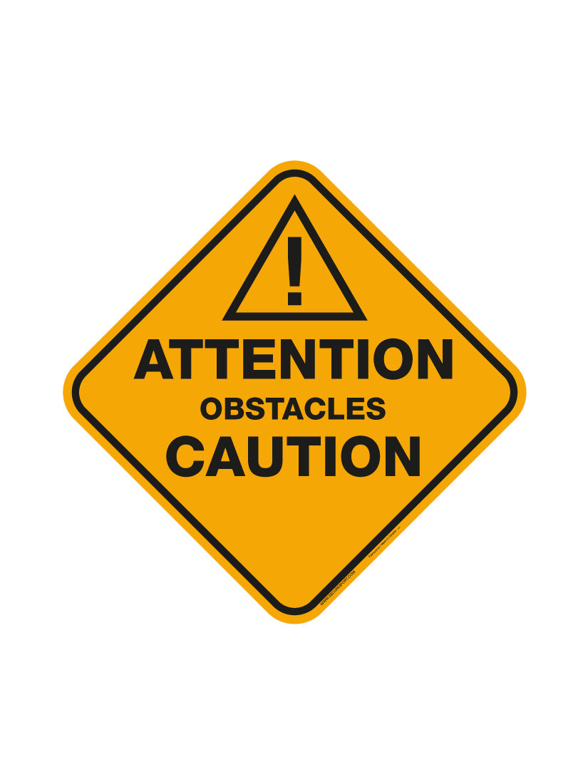Panneau Attention obstacles #4033