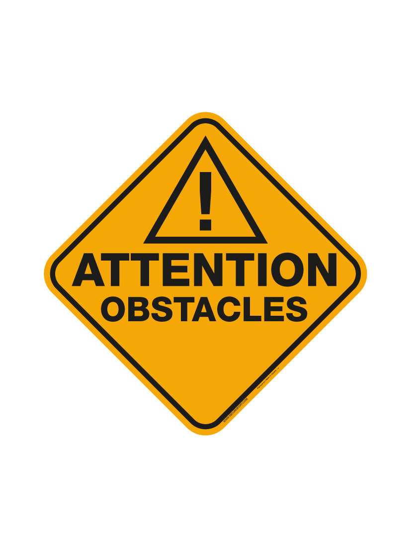 Panneau Attention obstacles #4033