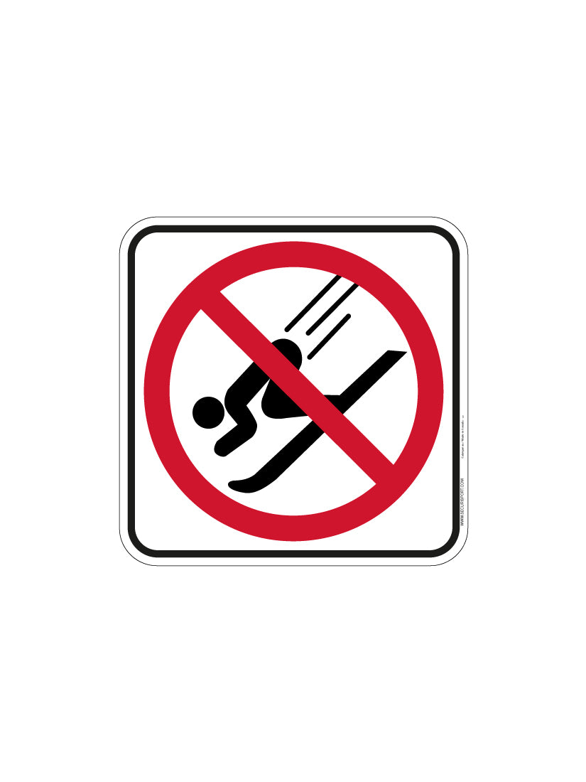 Panneau Descente rapide interdite