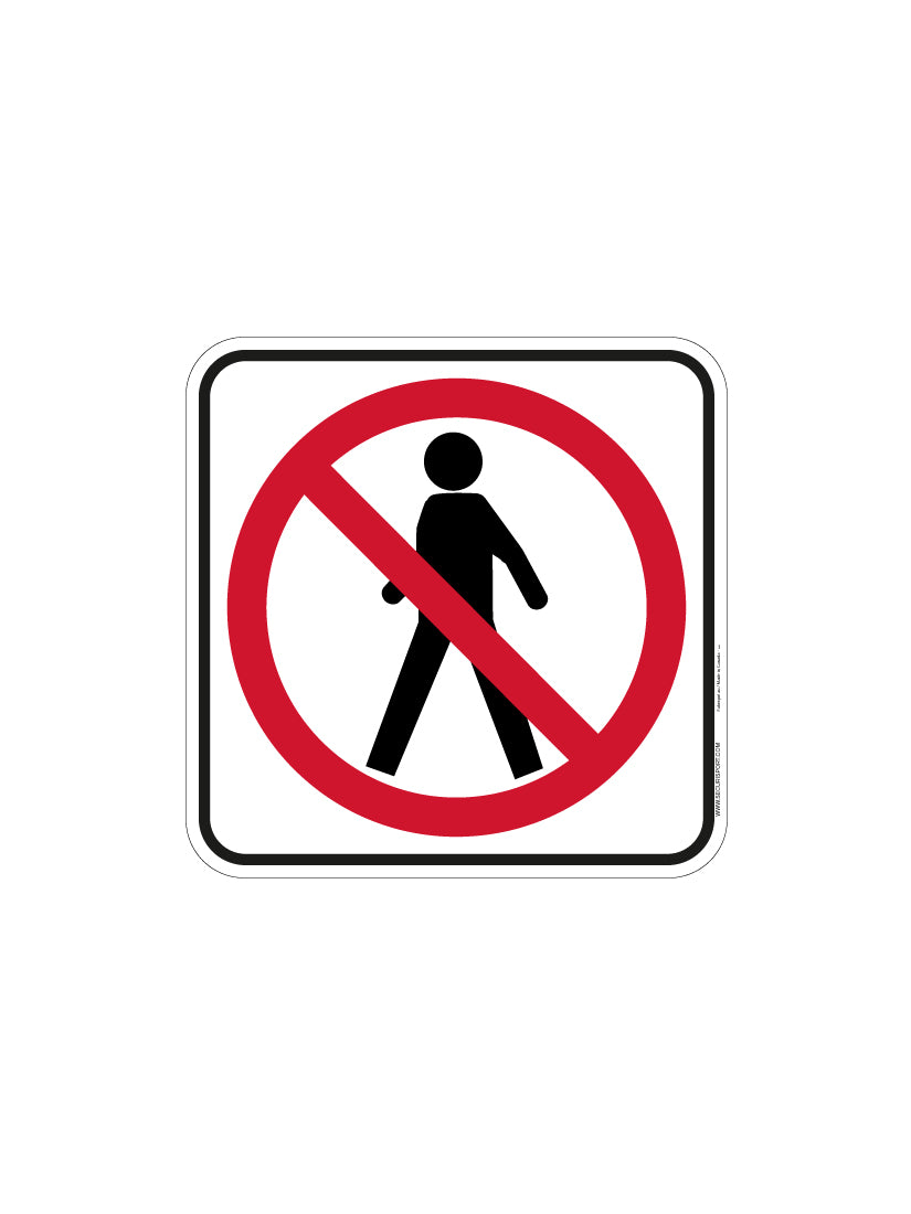 Panneau Piétons interdits