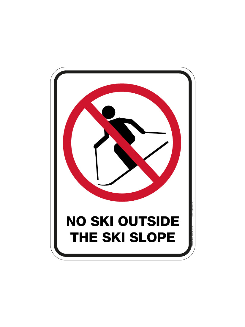 Panneau Ski hors piste défendu