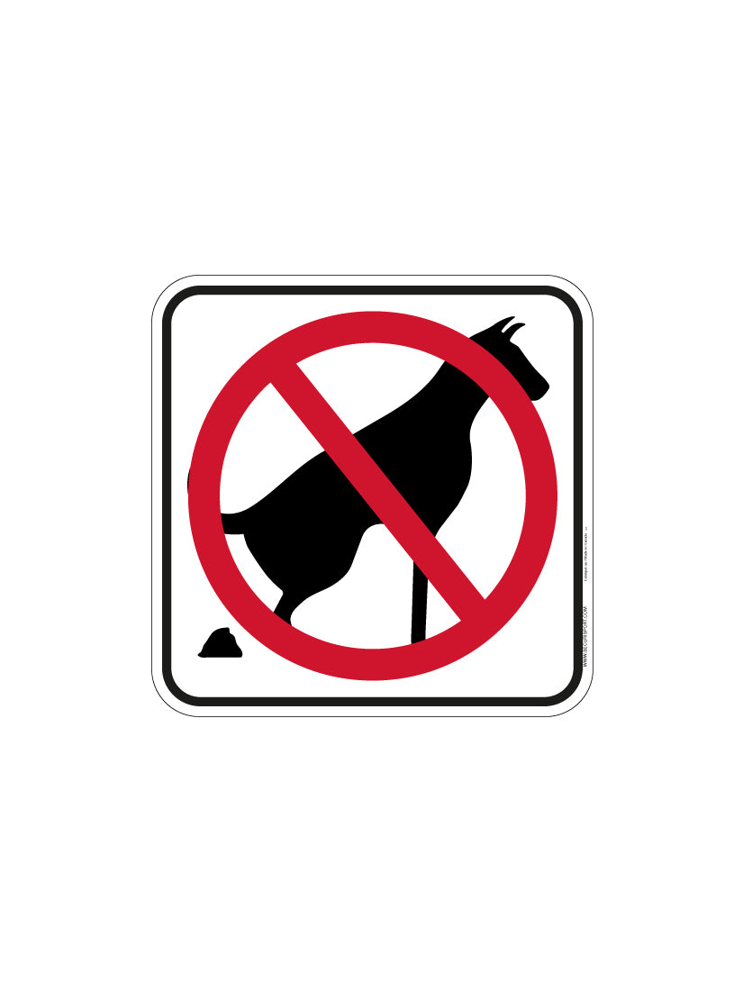 Panneau Interdiction de laisser les animaux faire leurs besoins