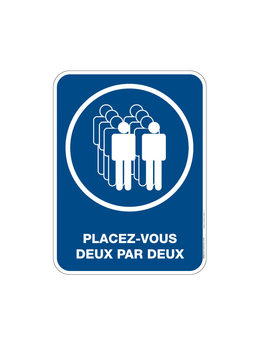 Panneau Placez-vous 2 par 2