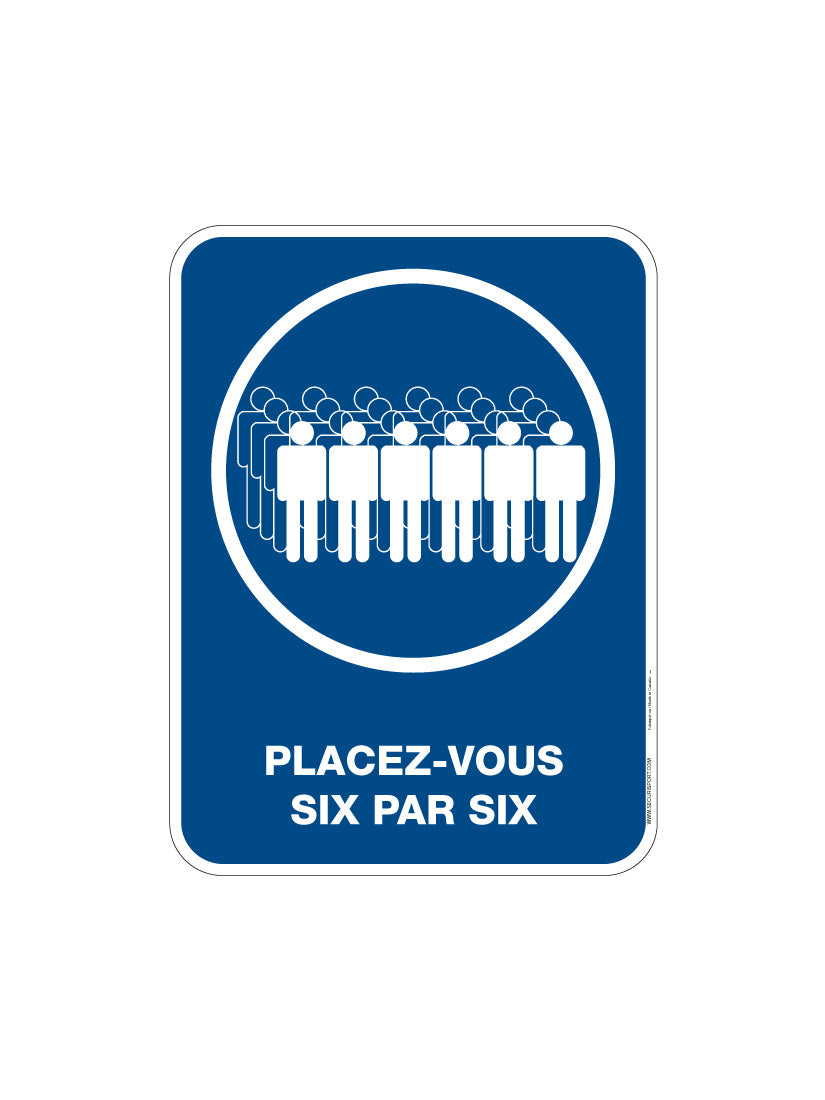 Panneau Placez-vous 6 par 6
