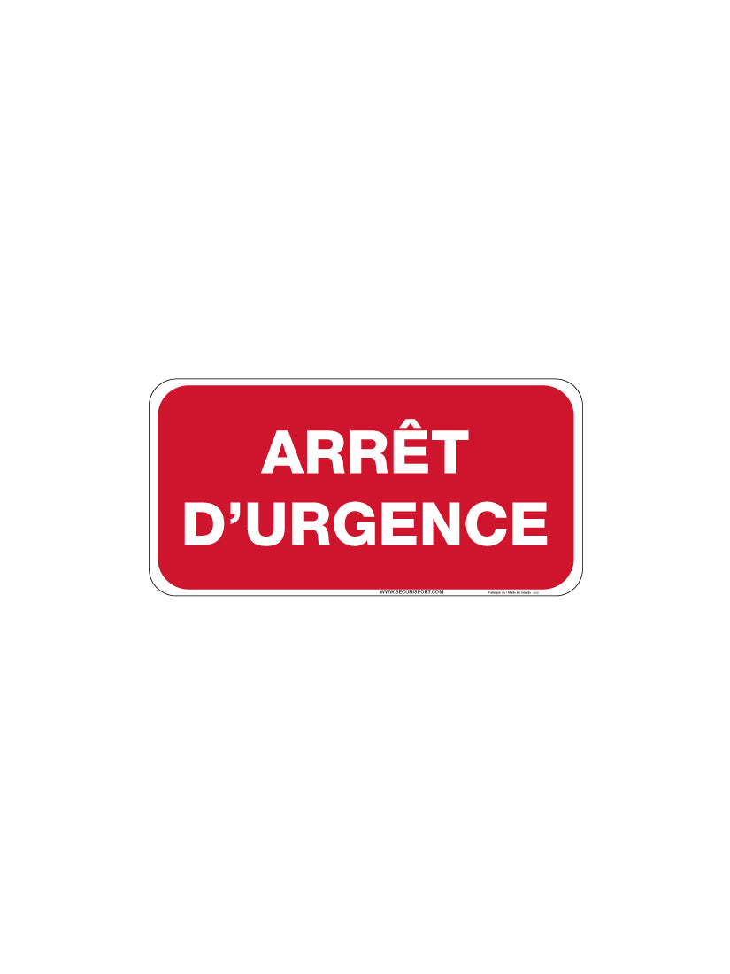Panneau Arrêt d'urgence
