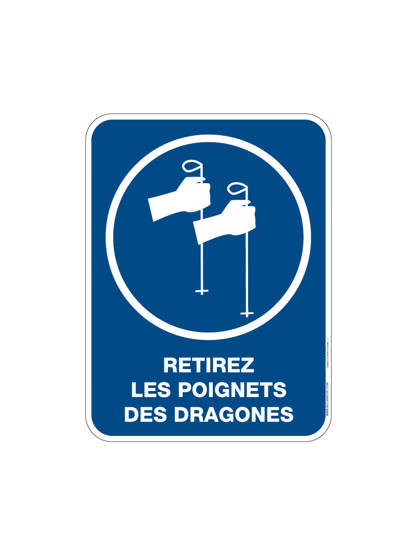 Panneau Retirez les poignets