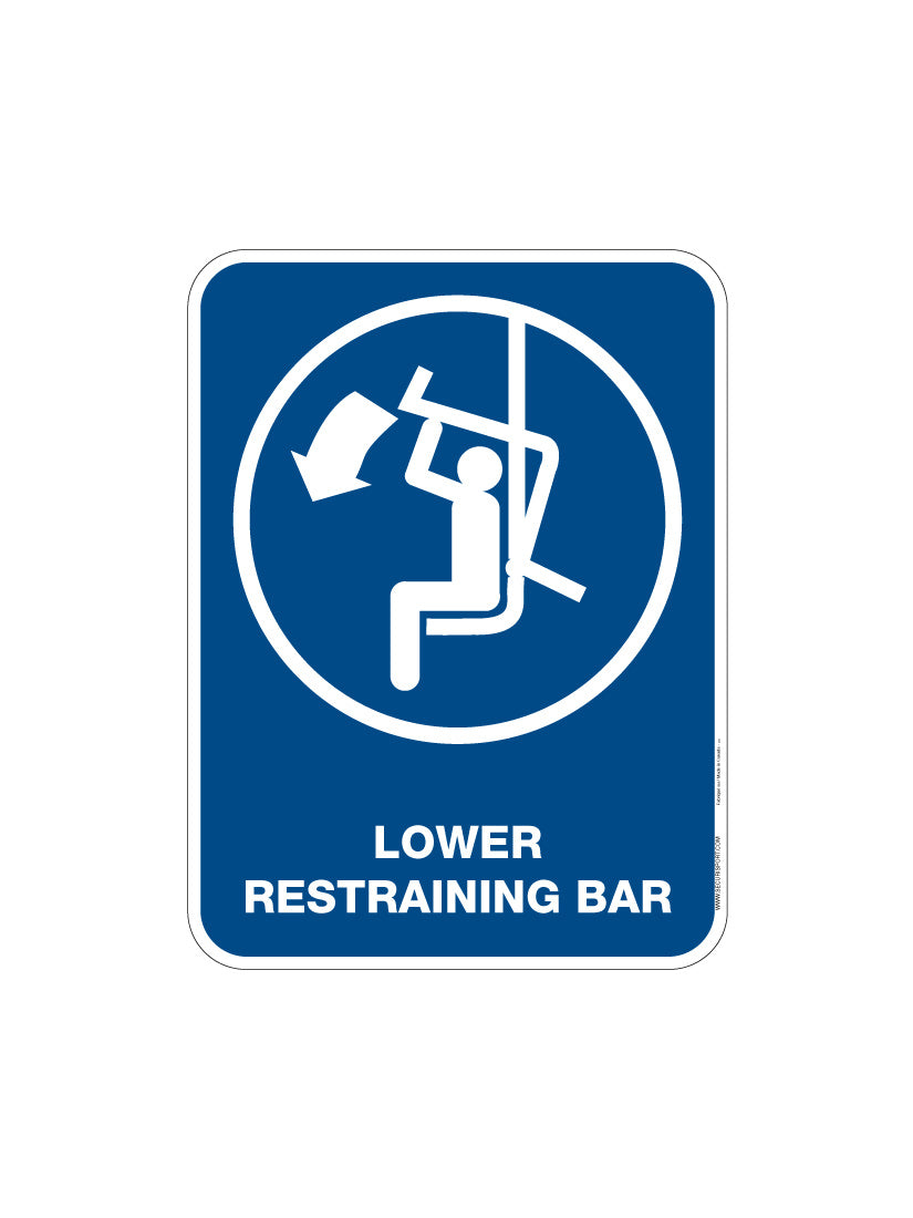 Panneau Abaissez la barrière de sécurité