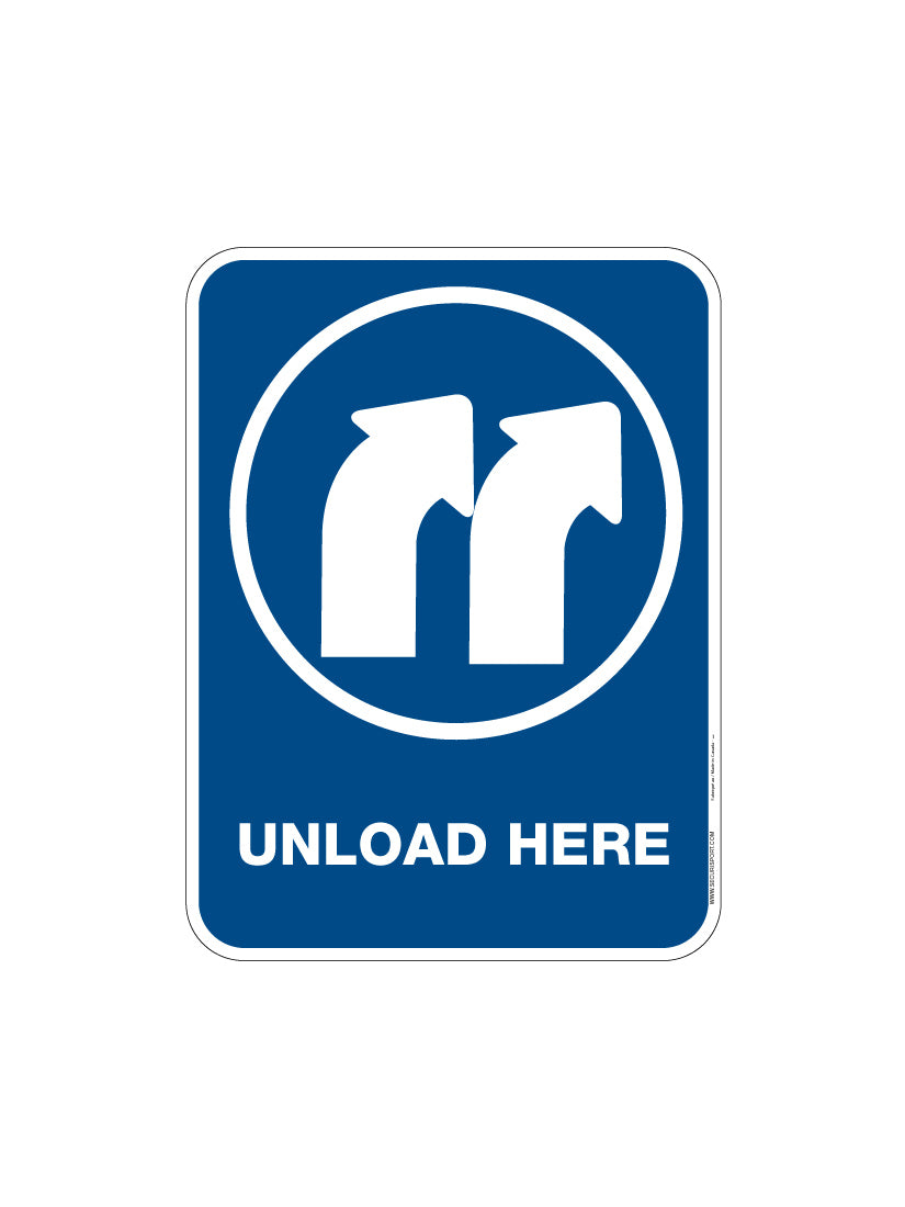 Panneau Descendez ici (droite)