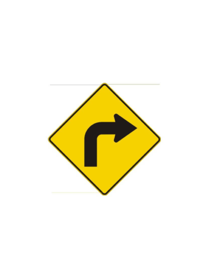 Panneau virage a droite