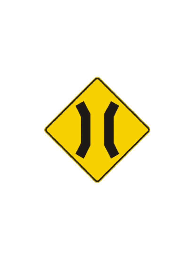 Panneau passage étroit