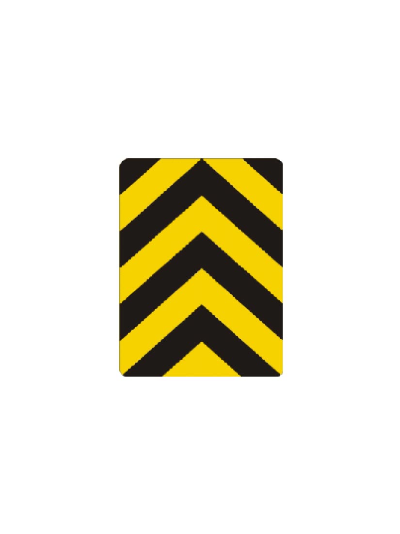 Panneau balise de danger a gauche et a droite