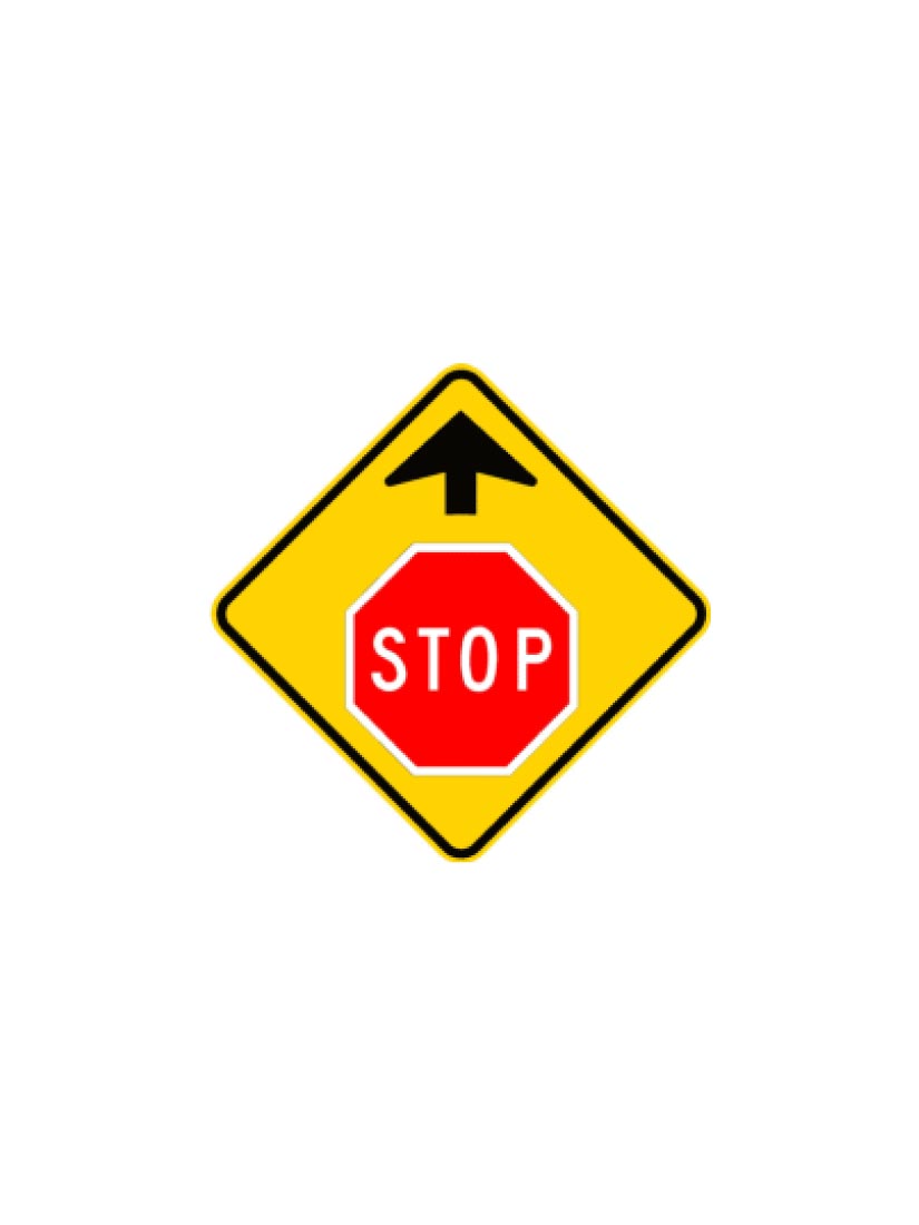 Panneau signal avancé de stop