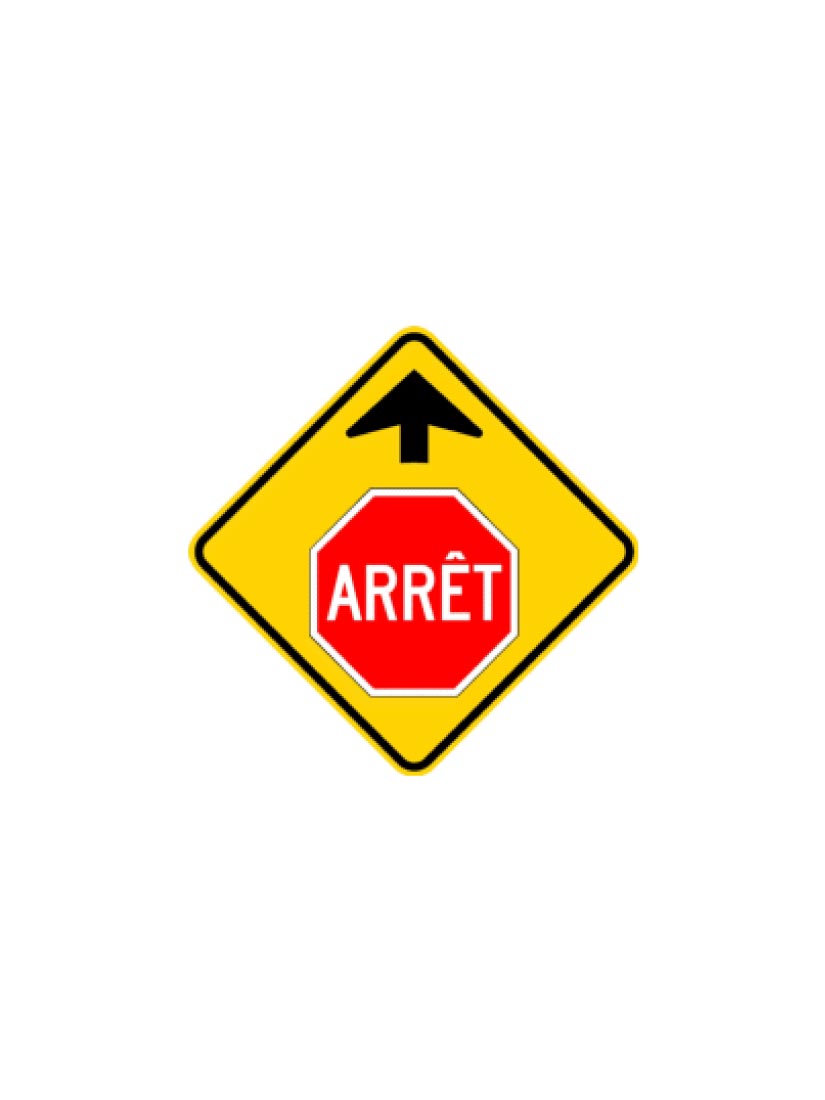 Advanced stop sign