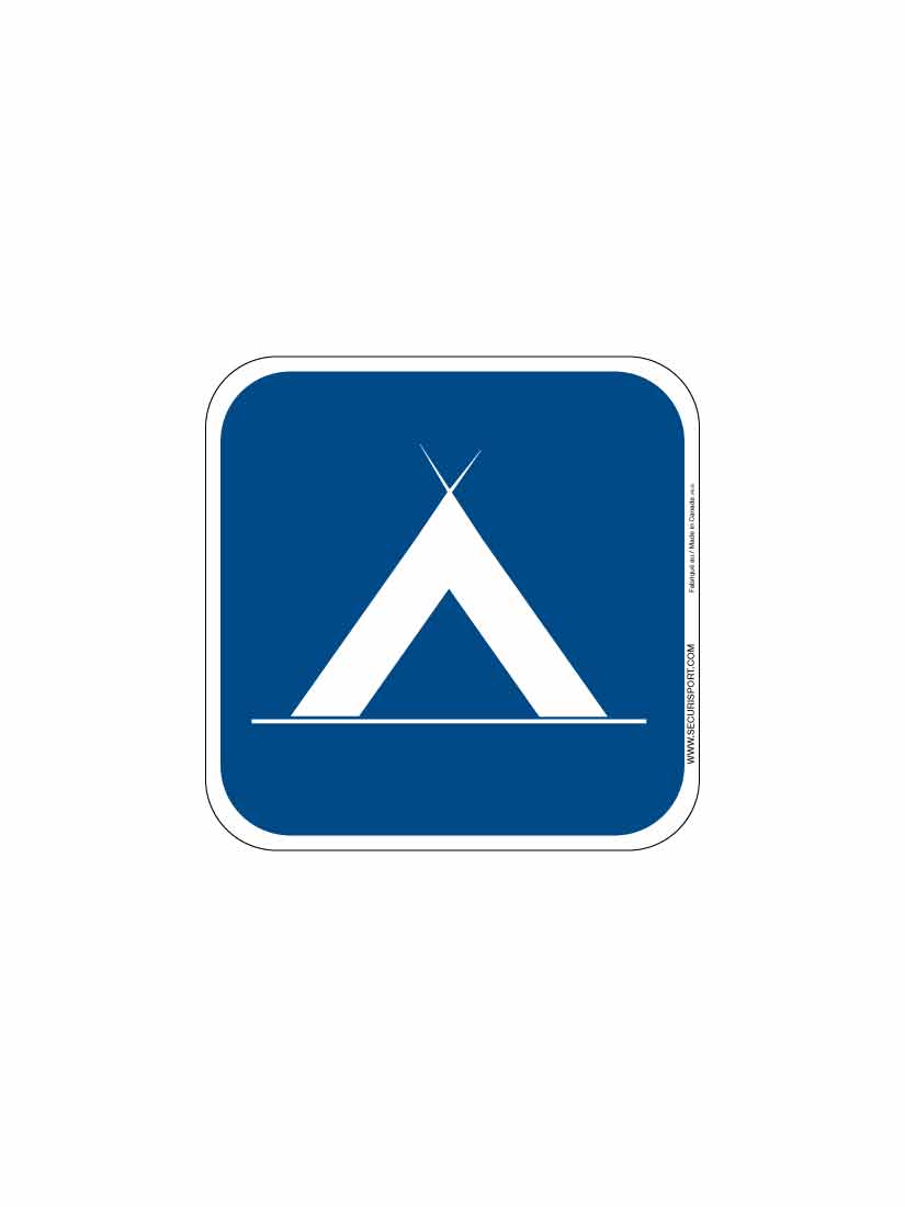 Panneau Emplacement pour tente