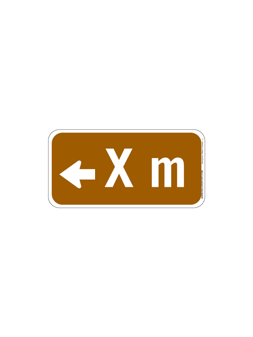Left Arrow Panel X m brown